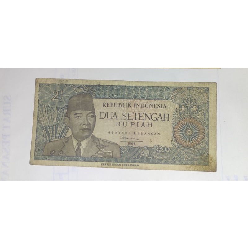 Uang kuno soekarno Rp.2.5 tahun 1964