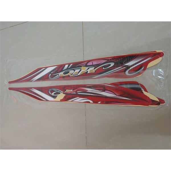 Keren Stiker Bodi   Lis Body   Striping Mio Sporty 2010 Merah Berkualitas