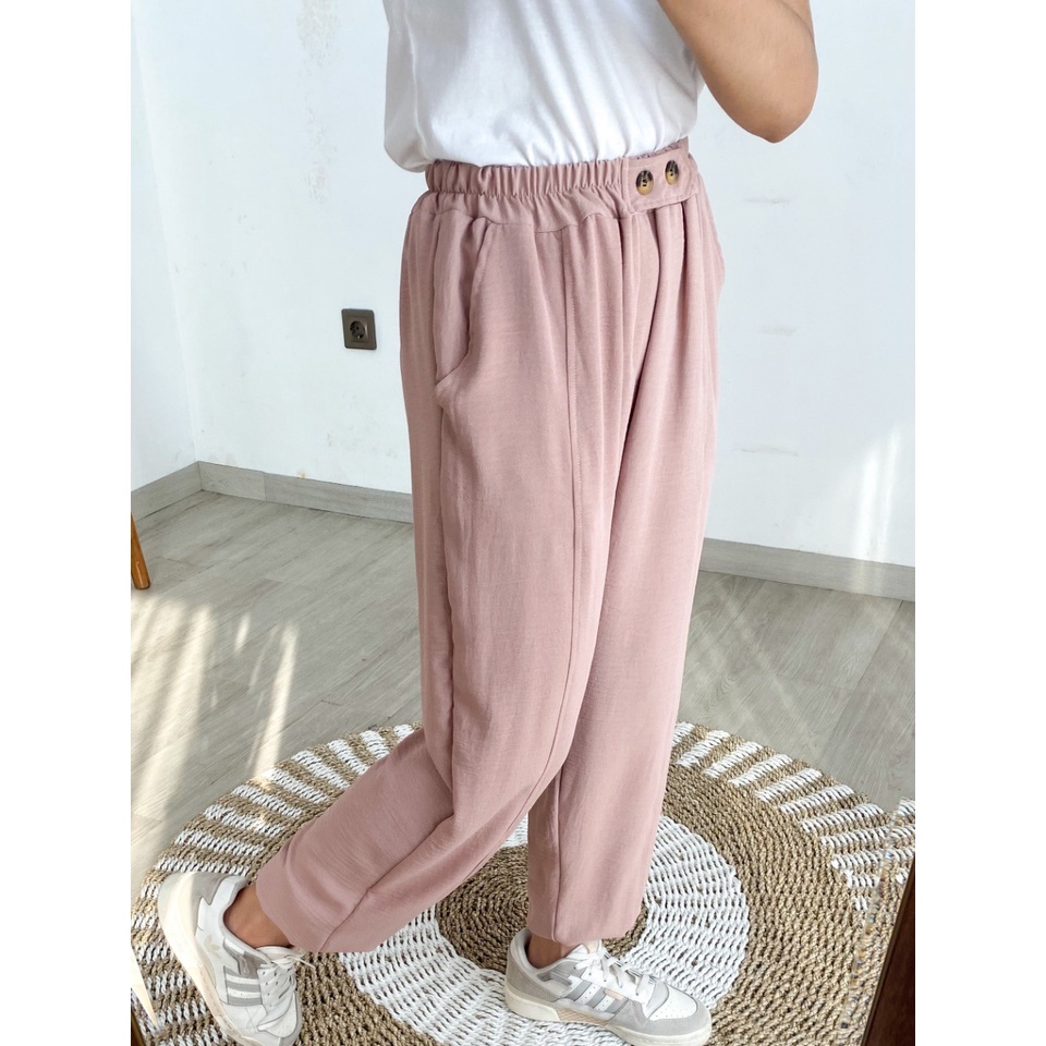 EDELYN PANTS - celana joger/ celana crinkle / celana panjang / pants murah / celana bahan