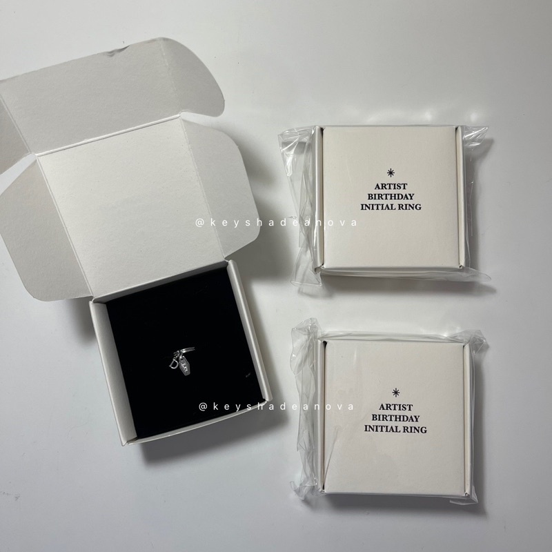 EXO SEHUN D.O DO KYUNGSOO ARTIST BIRTHDAY INITIAL RING SILVER(RHODIUM)/GOLD/ROSEGOLD READY STOCK