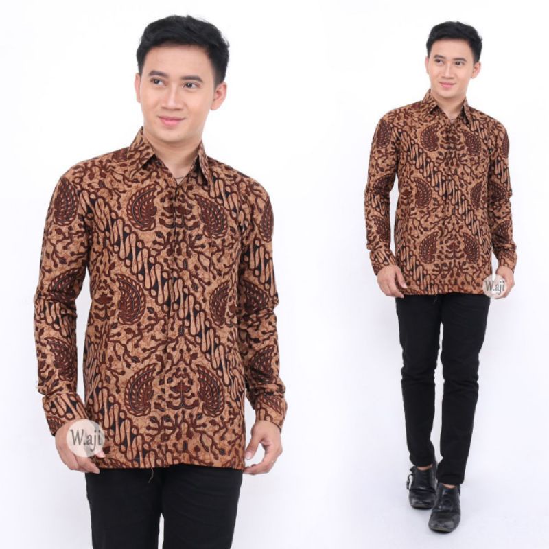 Naga sogan kemeja batik pria nonfuring bahan katun primisima batik motif naga batik solo halus