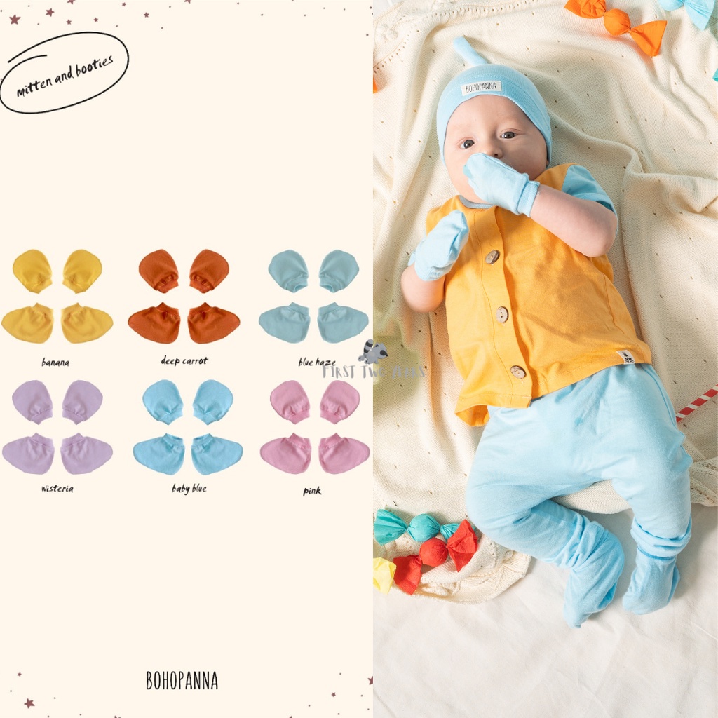 BOHOPANNA - MITTENS &amp; BOOTIES - Sarung Tangan Dan Sarung Kaki Bayi