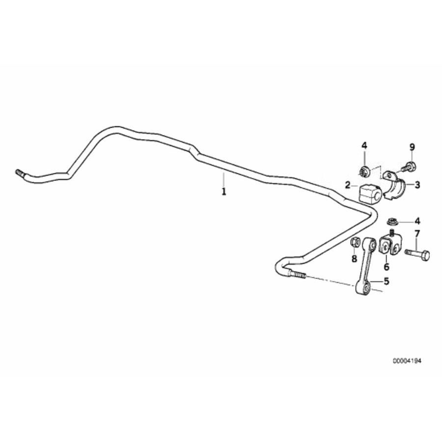 Bar Stabil Belakang BMW E36 - Genuine Parts