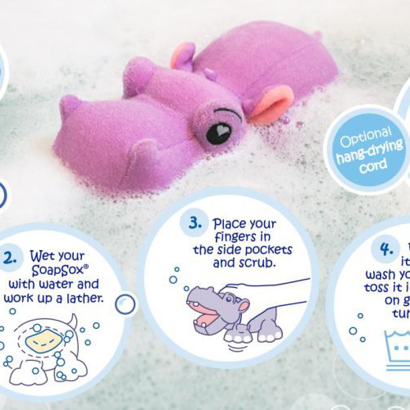 Soapsox Animal Antimicrobial Terry Cloth Bath Sponge - Hunter The Gator