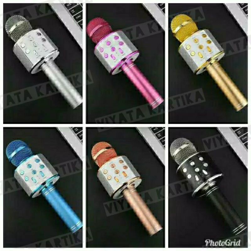 mic karaoke bluetooth ws 858 mikrofon wireless wster mic smule murah terlaris