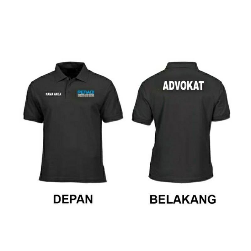 Kaos Advokat Kaos Peradi Polo Full Bordir Lengan Pendek