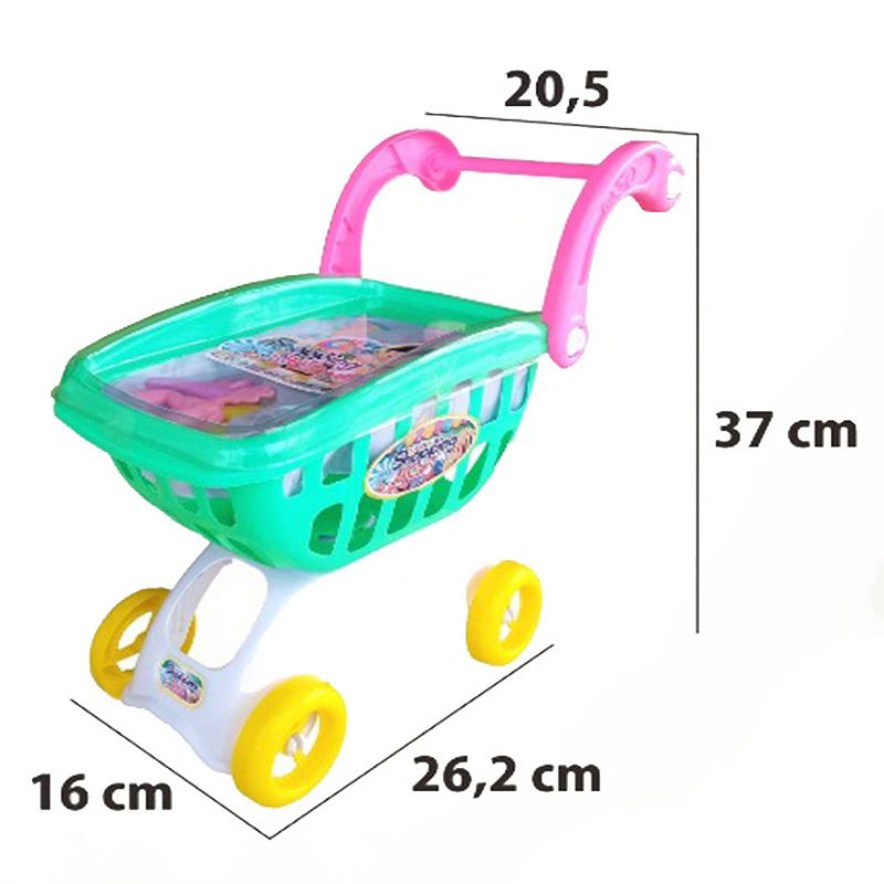 FB 819 - Mainan Trolly Troli Kuda Poni Ice Cream Shopping Cart FB819