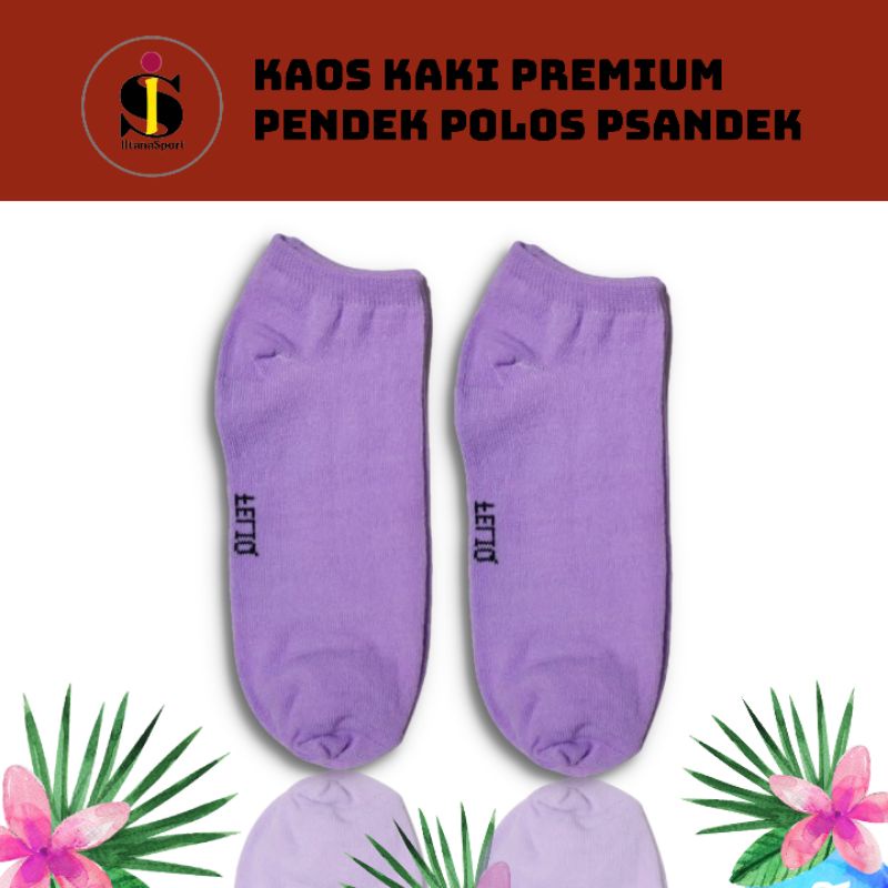 Kaos Kaki Semata Kaki Sport pria dan wanita dewasa/Kaos Kaki Polos Tebal/Kaos Kaki Pendek/Kaos Kaki olah raga-UNGU