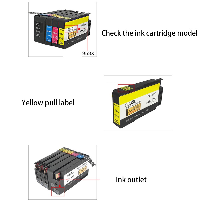 Btsg Ink Cartridge HP953XL HP953 Compatible Officejet Pro 7720 7730 8210 8715 Printer