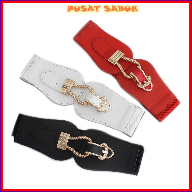 Ikat Pinggang Wanita Fashion Korea Obi Sabuk Karet Belt Cewek Oby Grosir Gesper Rantai Kepang Cantik