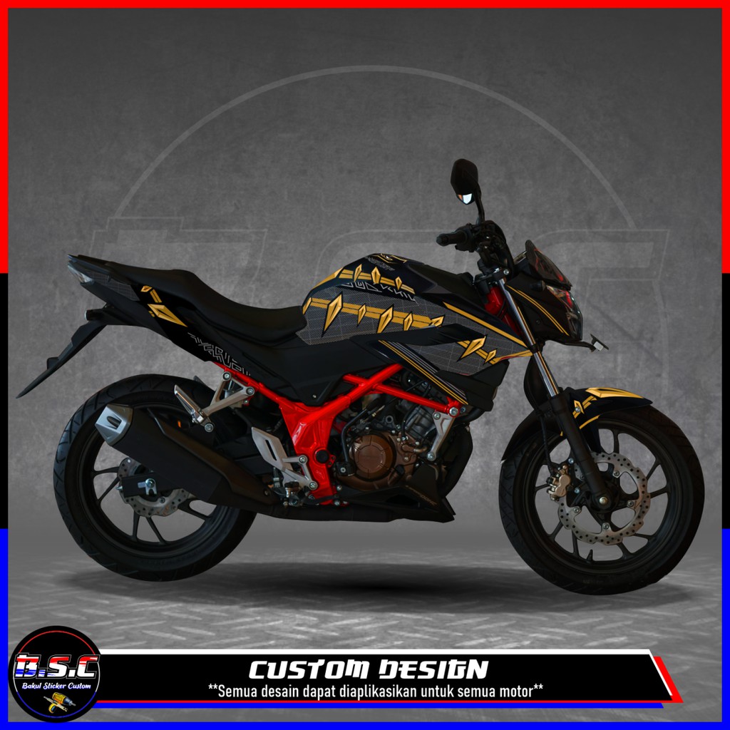Decal FULL BODY Sticker CB 150R / CB150R / NEW 2018 CB 150R V.3 Motif Black Panther Gold