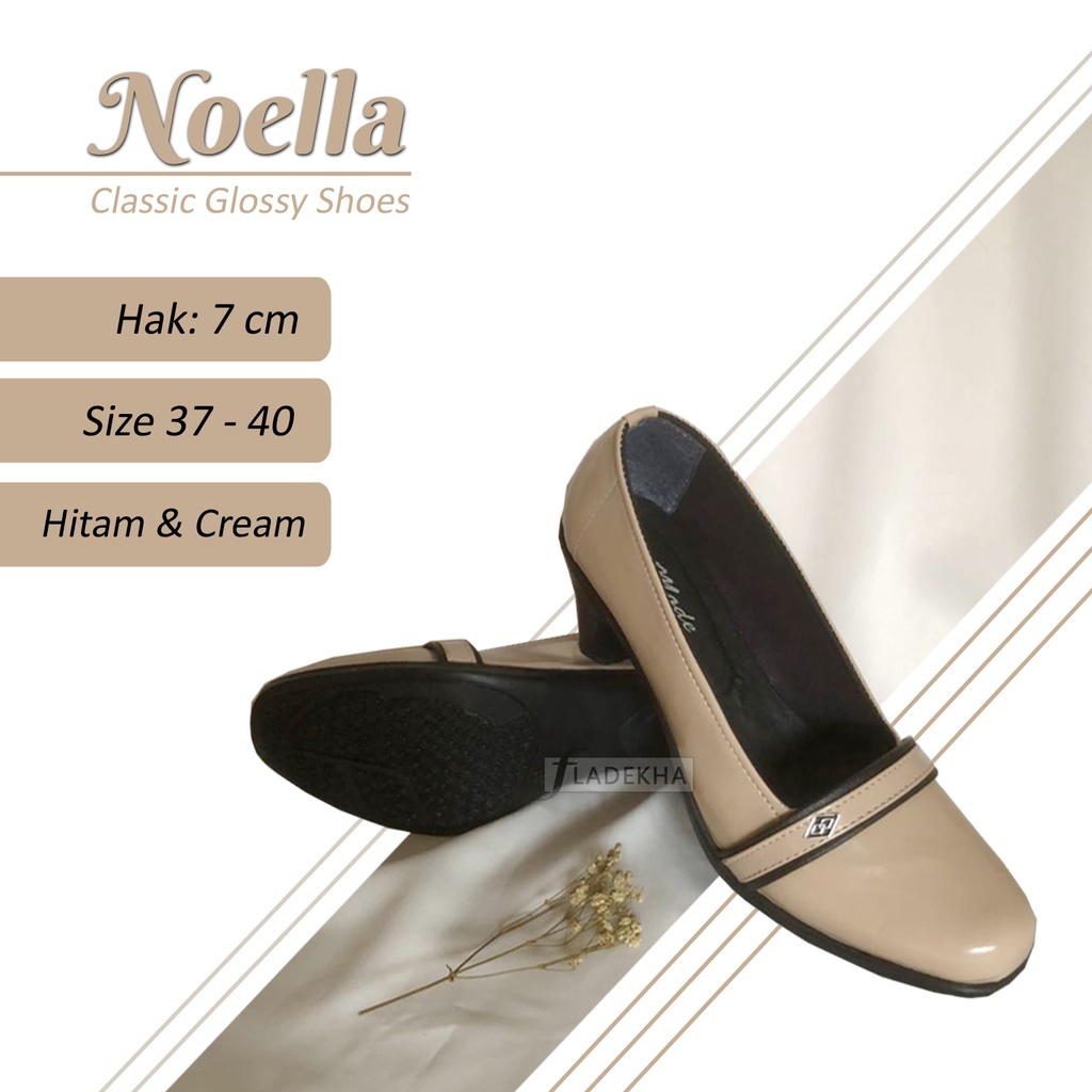 FLADEKHA SEPATU FORMAL WANITA GLOSSY/ SEPATU PANTOFEL WANITA HAK 7 CM/ SEPATU WANITA TERKINI NOELLA 311