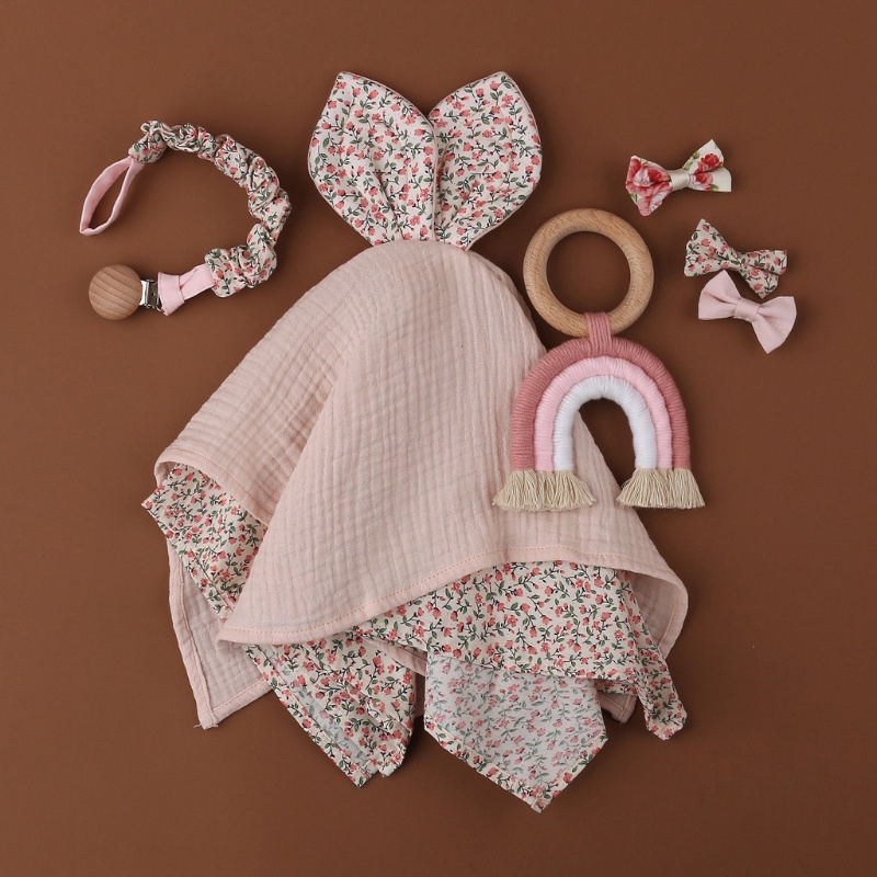 Mary 1 Set Klip Jepit Empeng / Teether Bayi Perempuan Warna Pelangi