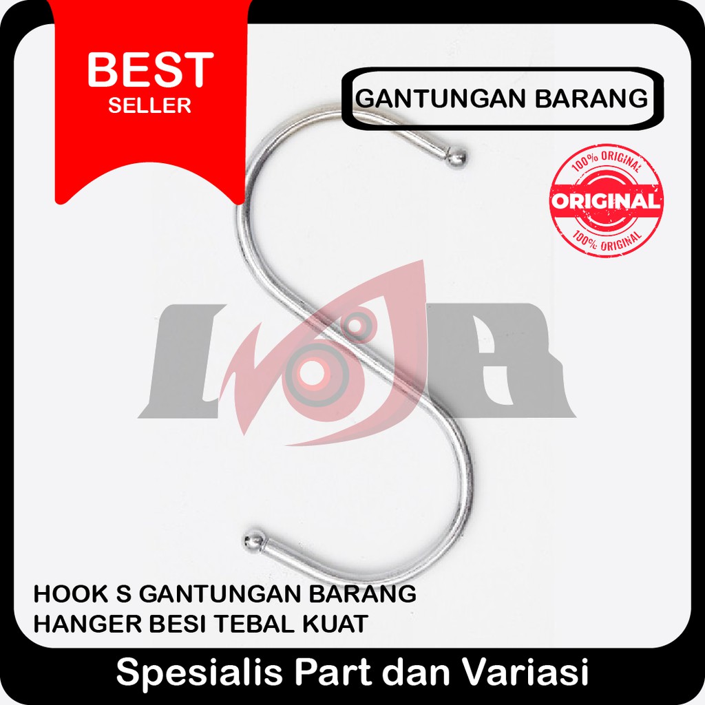 Hook S Gantungan Barang Baju Cantelan Gantung Hanger Besi Tebal Kuat