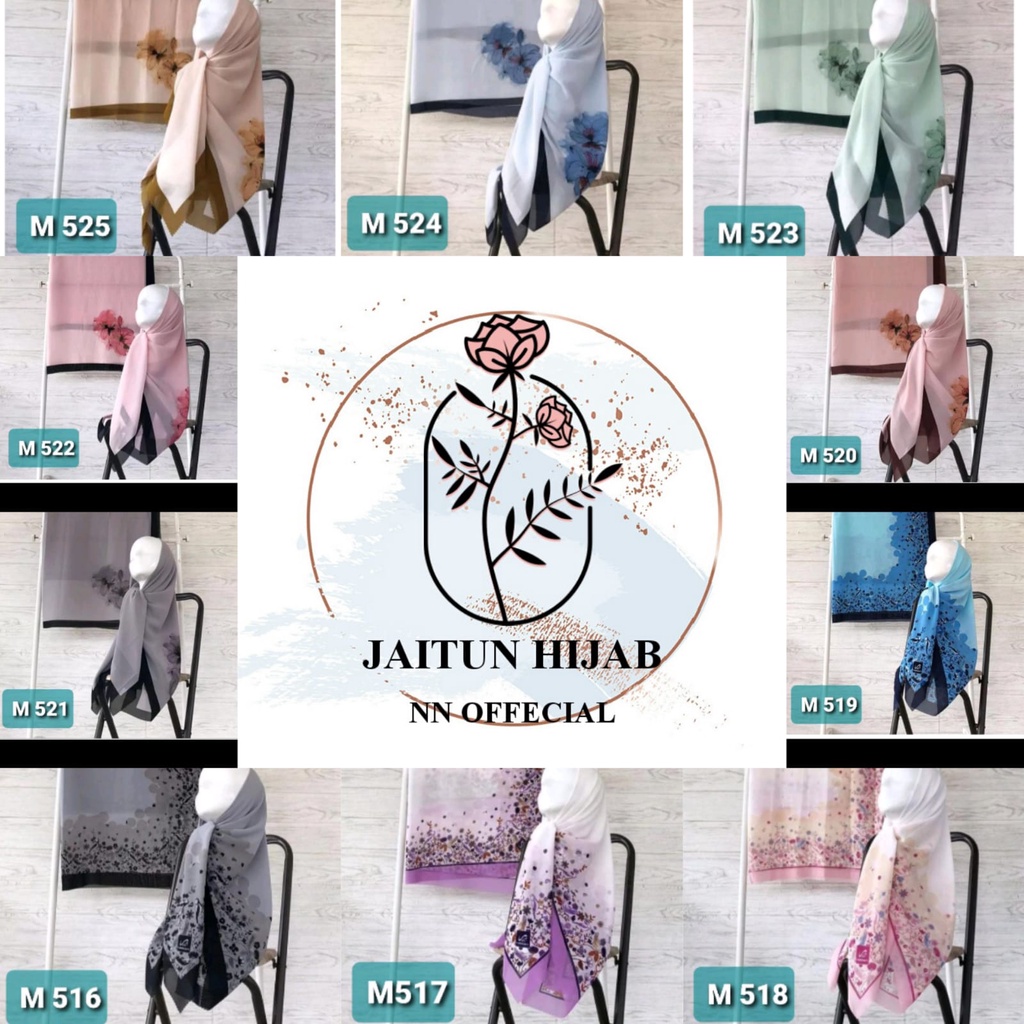 NEW Hijab Segi Empat Bahan Fine Premium Lasercut Jilbab Motif Segiempat RABBANI EDITION