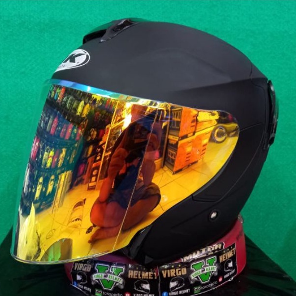 INK HELM DYNAMIC BLACK DOFF PAKET GANTENG