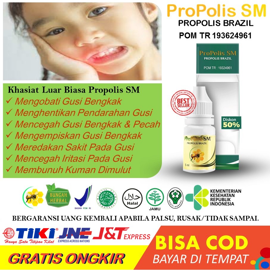 Propolis SM Brazil - Obat Gusi Anak Bengkak - Obat Gusi Berdarah & Bernanah