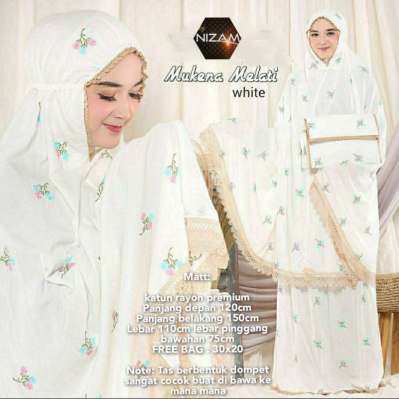 MUKENA MELATI MUKENA BORDIR BY NIZAM 19 10