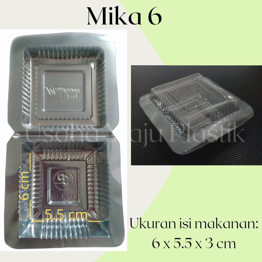 (100pcs) Mika 6A/ Mika Plastik / Mika Bening /Tempat Kue Kecil Roti
