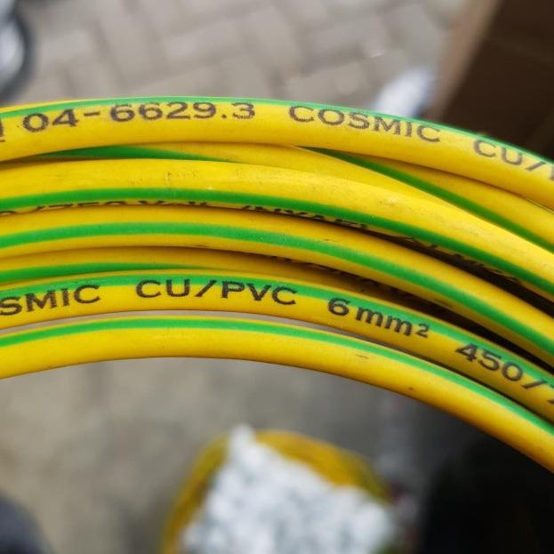 ❉ Kabel Grounding NYA 6mm Meteran / Kabel Grounding Kuning Hijau (1x6) ●