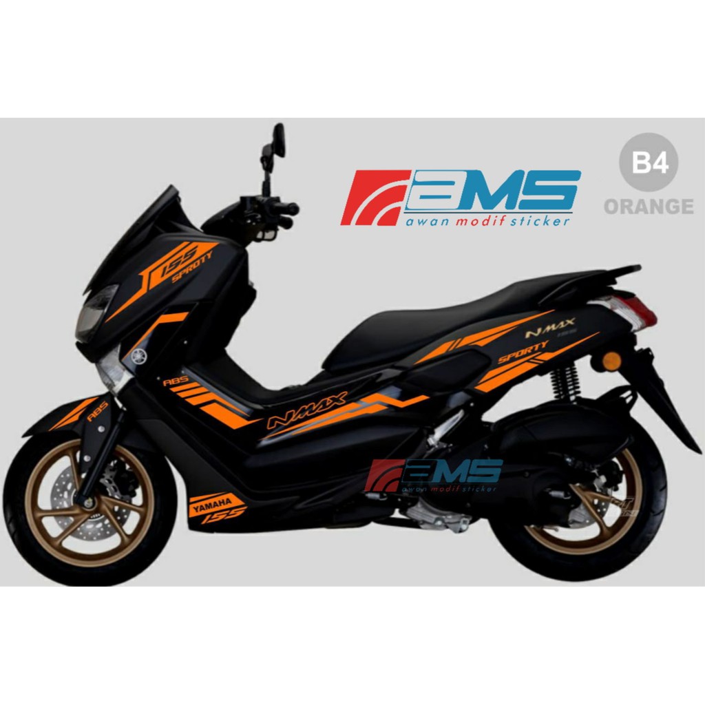 Sticker NMAX WARNA ORANGE SPORTY (KODE B)