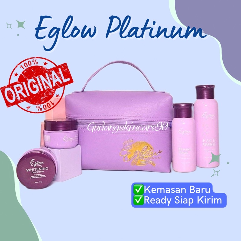 EGLOW PLATINUM SKINCARE EGLOW WHITENING EGLOW ACNE EGLOW ULTIMATE PEMUTIH WAJAH PENGHILANG JERAWAT P