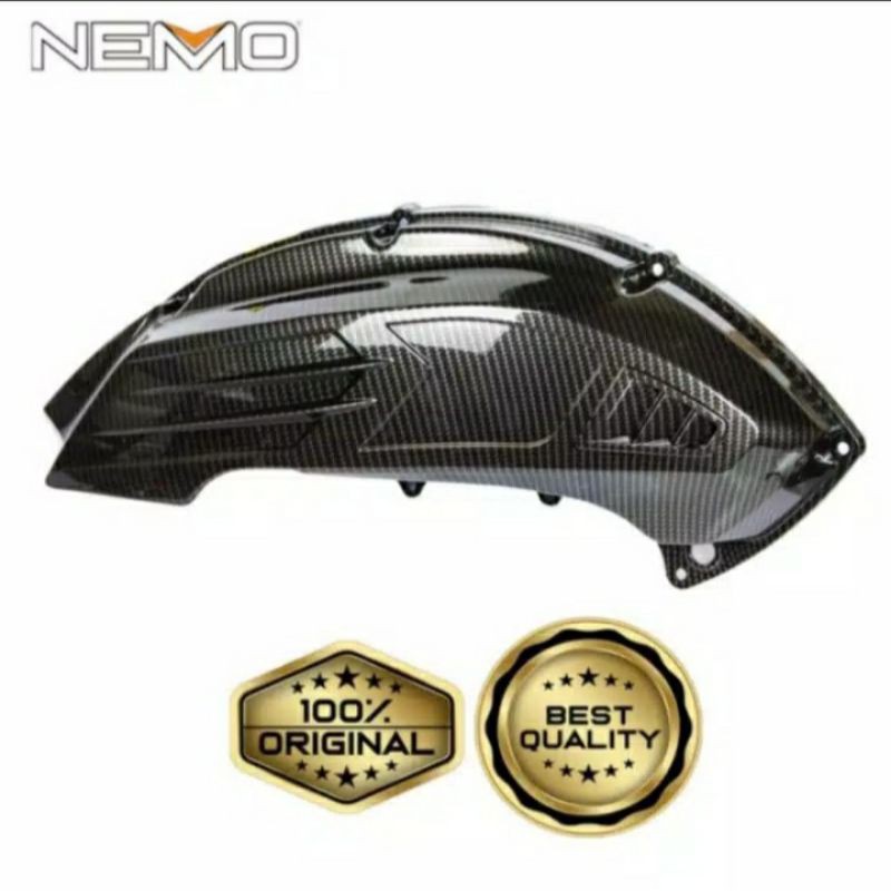 Cover Tutup Filter New Aerox 2021 Connected Carbon Nemo