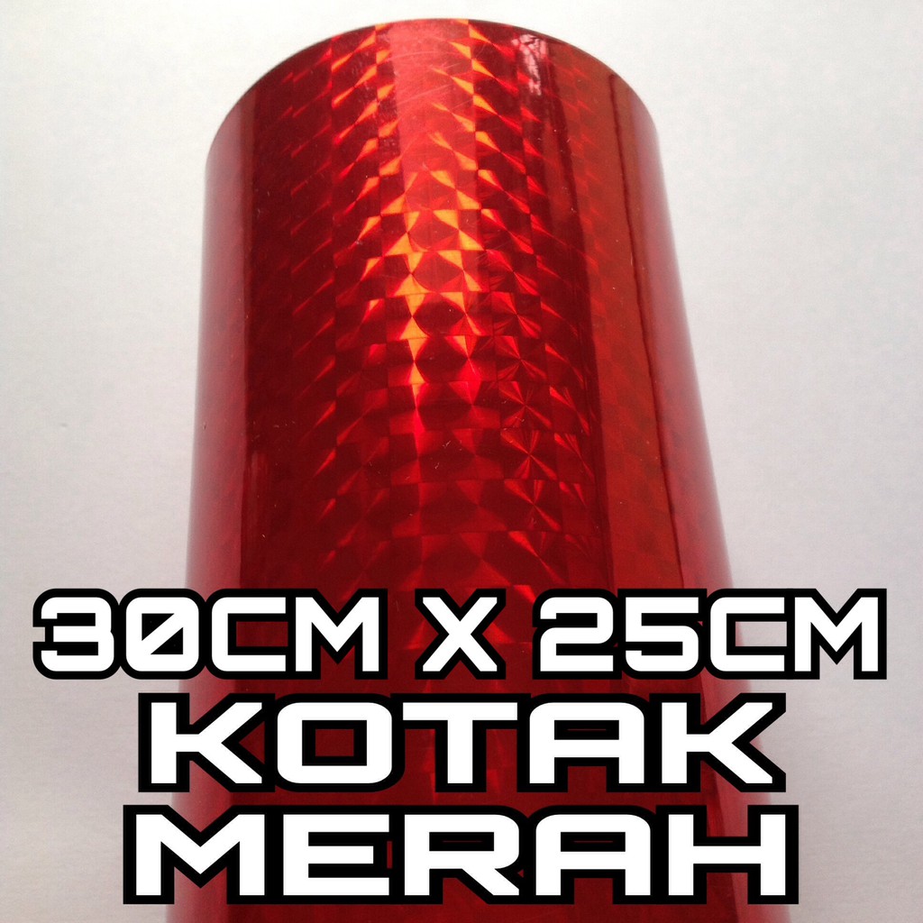 

STIKER HOLOGRAM MOTIF KOTAK MERAH LURE 3D (30CM X 25CM)