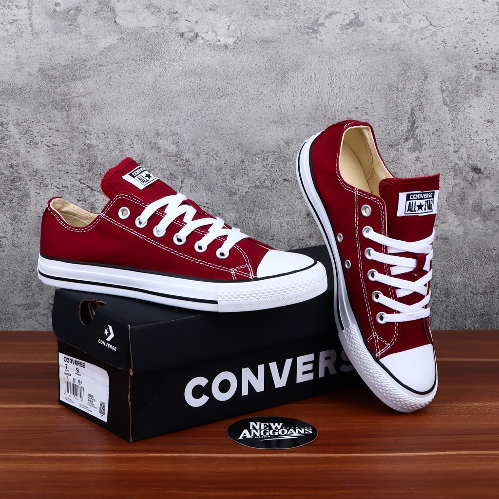 SEPATU CONVERSE ALL STAR LOW BLACK WHITE - SEPATU SNEAKERS PRIA WANITA