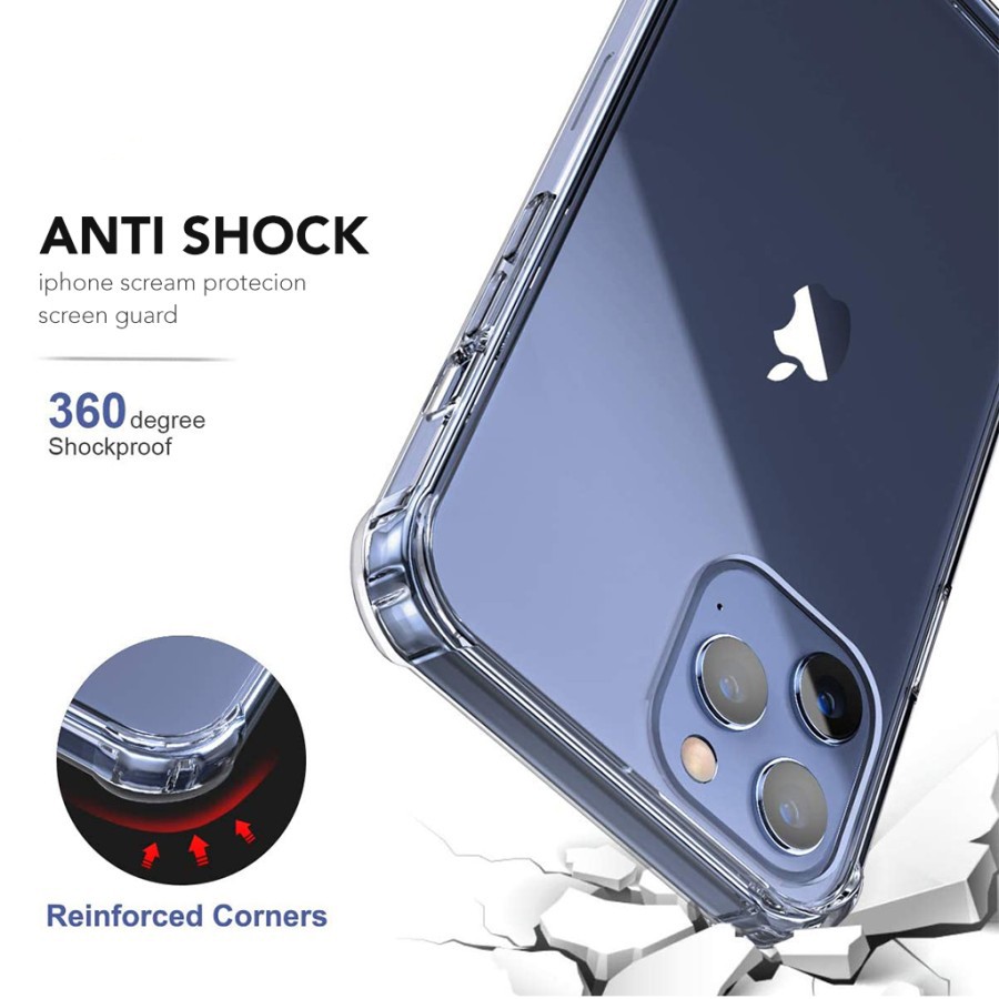 Anti Crack Case iPhone X X Max 11 Pro Max 12 Pro Max dan 13 mini 13 Pro  silicone rubber plastic