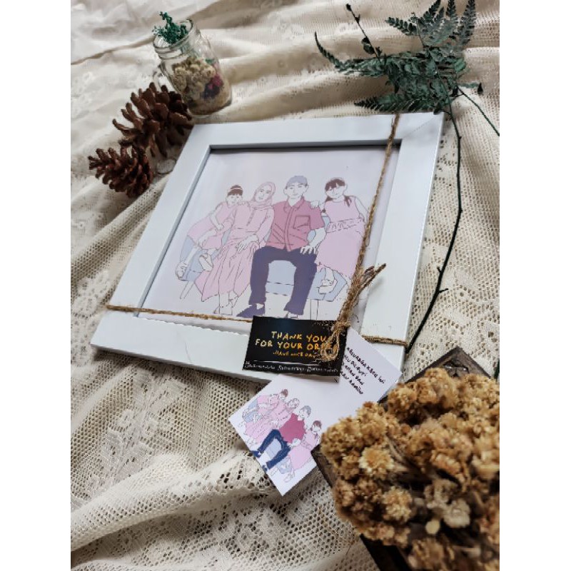 FOTO CUSTOM (design line art), KADO LINE ART, KADO ULANG TAHUN