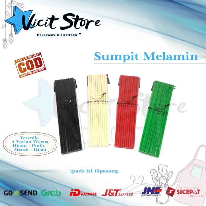 Sumpit Melamin / Chopstick Plastik Harga 1Pack isi 10 Pasang