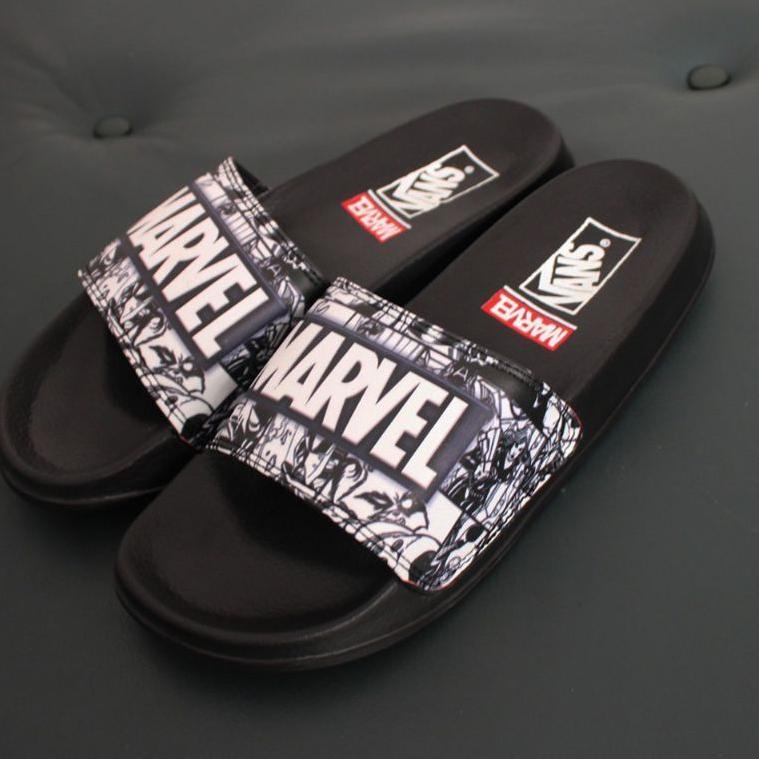 Harga Diskon Sendal Slide Pria Marvel Merah Sandal Slop Pria Sandal Slip On Wanita Distro Terbaru Hi
