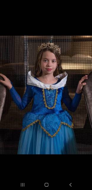 Dress Anak Princess Aurora blue costume kostum costplay baju anak
