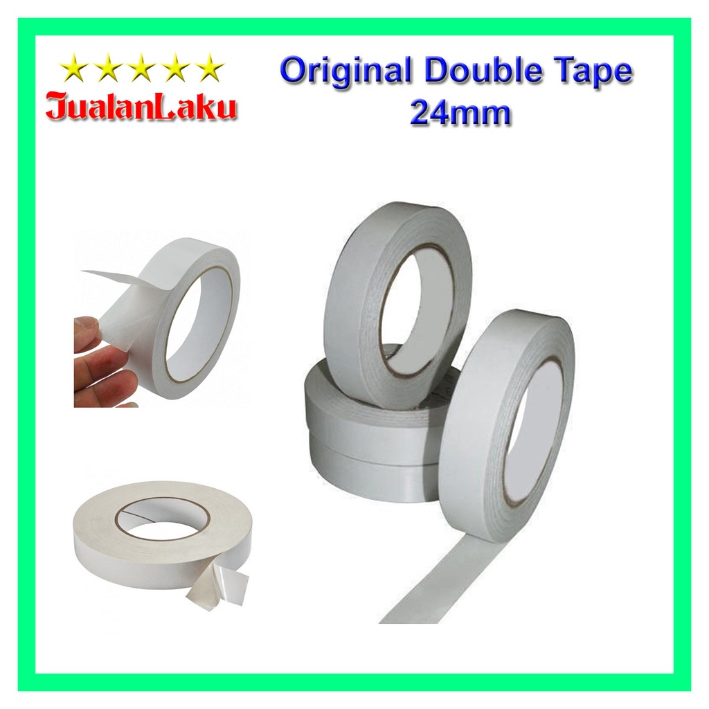 

Double Tape 24mm 12M- Double Tape 1 inch - Selotip Isolasi Lakban