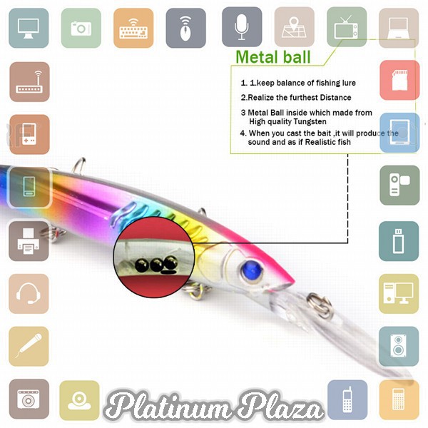 Proberos Kail Pancing Model Ikan - Multi-Color`6RG2PT-