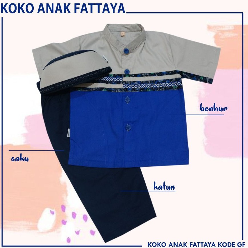BAJU KOKO ANAK FATTAYA COLLECTION INDONESIA KODE GF