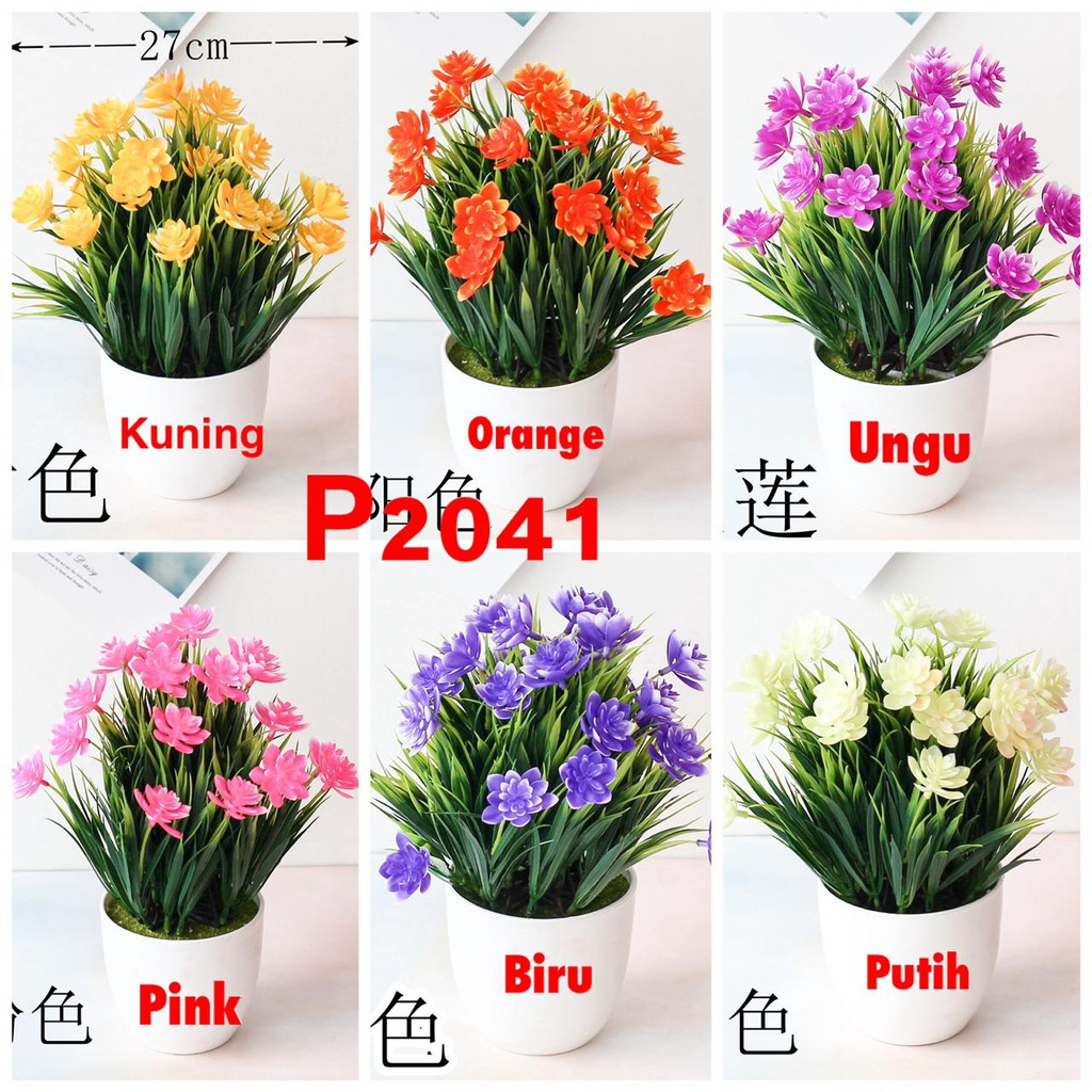 COD / Bunga plastik / pajangan bunga Artificial / motif Daisy / Bunga Import P2041.-1