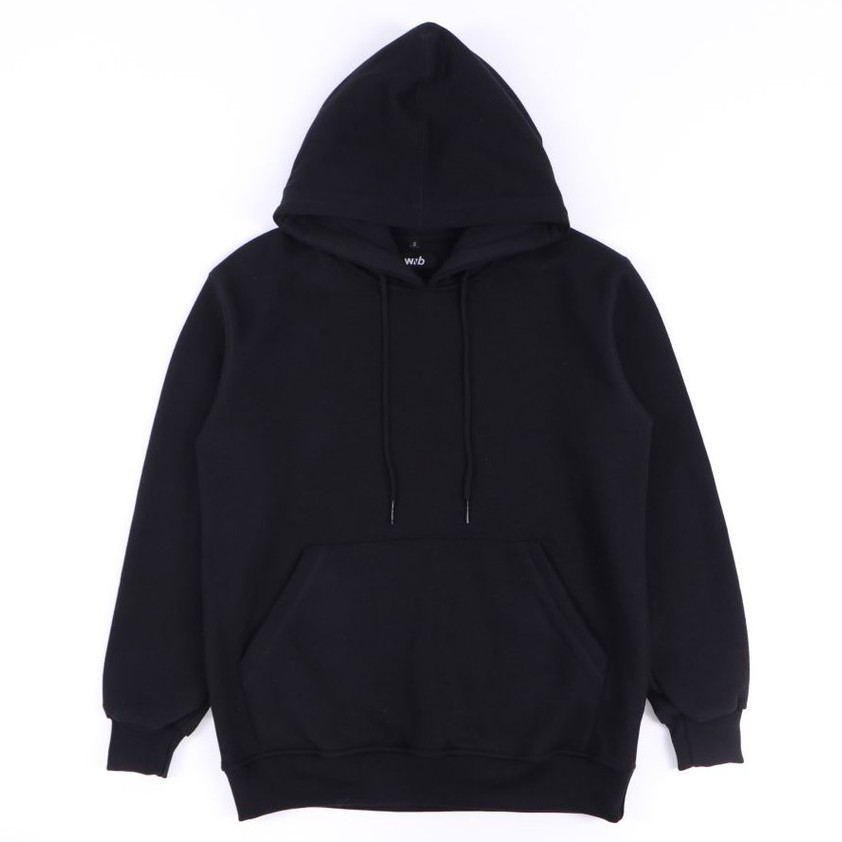 BASIC HOODIE POLOS BLACK / HITAM - WNB Indonesia | Shopee Indonesia