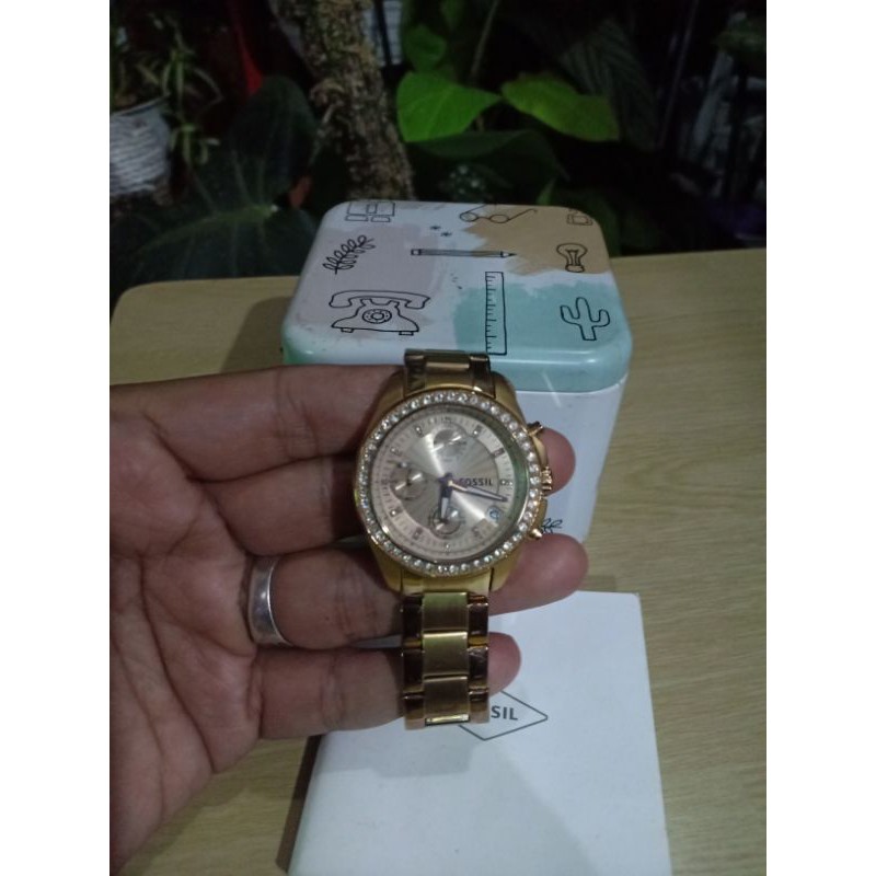preloved fossil watch ES3552 rose gold