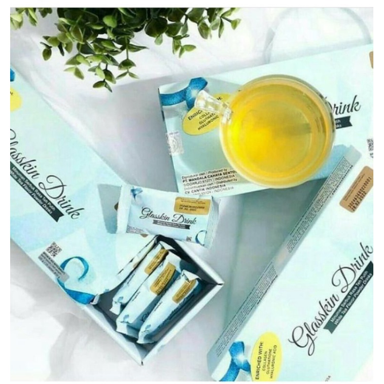 GLASS SKIN DRINK MINUMAN COLLAGEN PEMUTIH BADAN BPOM ORIGINAL BY MS GLOW