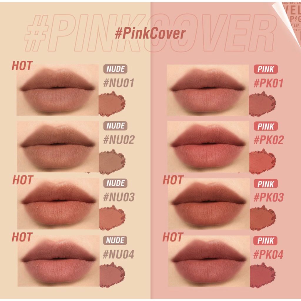 PINKFLASH PinkCover Cover Girl Velvet Matte Cream Lipstick High Pigment Lasting Silky Soft Smooth Creamy Not Dry