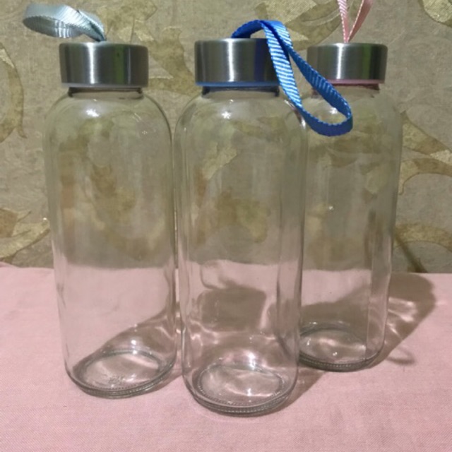  Botol  Kaca Botol  Infused Water Botol  Minum Kaca 420 ml 