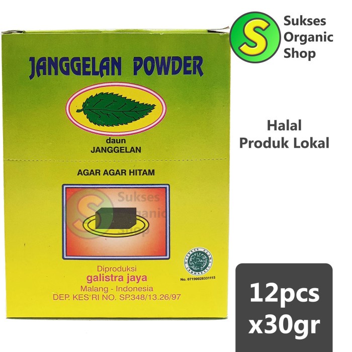 

LAINNYA-KEMASAN-MINUMAN- BUBUK CINCAU HITAM/JANGGELAN POWDER 30GR 12PCS HALAL PRODUKSI MALANG