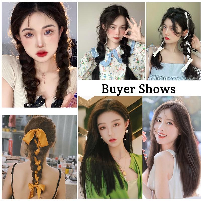 Wig / Rambut Palsu Sambung Model Panjang Lurus Untuk Wanita