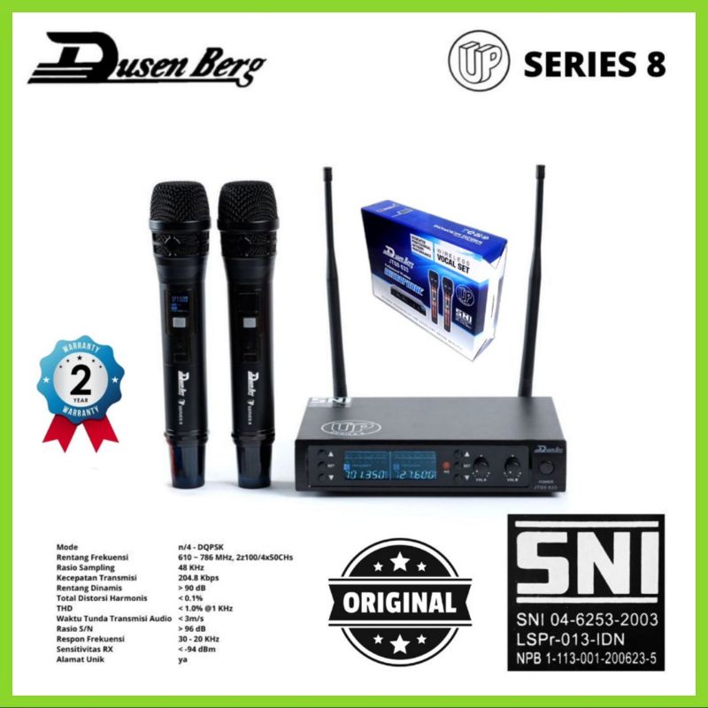 Microphone Wireless DUSENBERG 8 Series 2 Handheld SNI Original