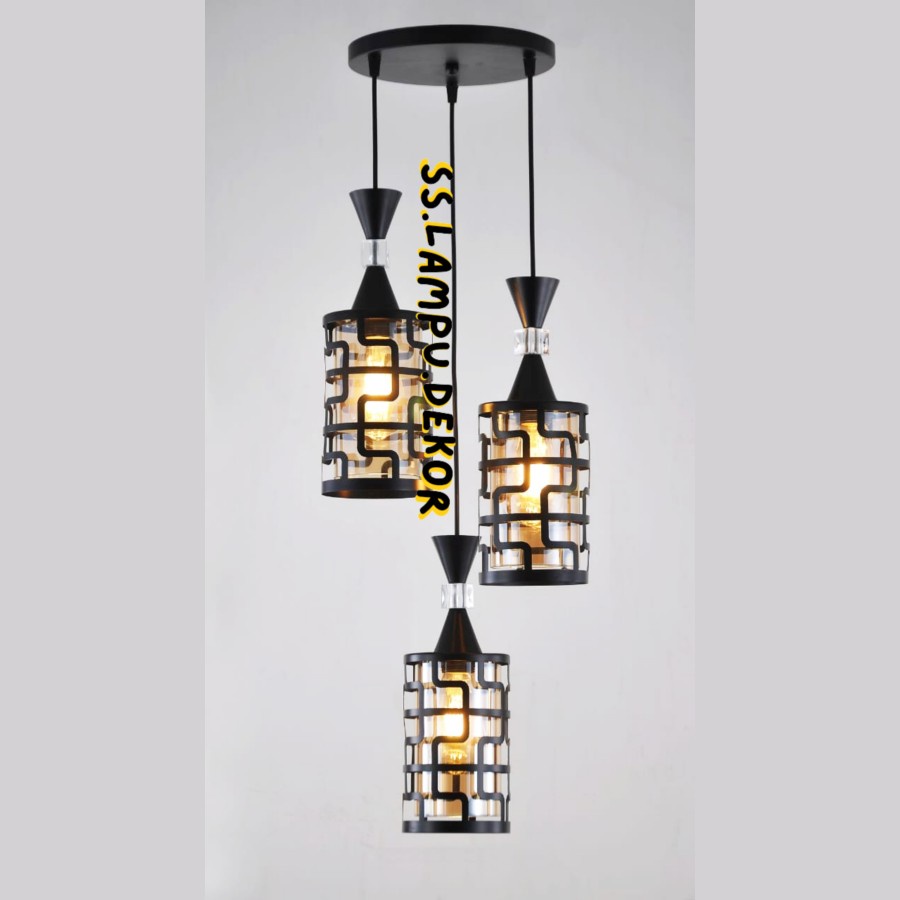 LAMPU GANTUNG MINIMALIS 3 IN 1 MODERN HIAS RUANG TAMU PANTRY