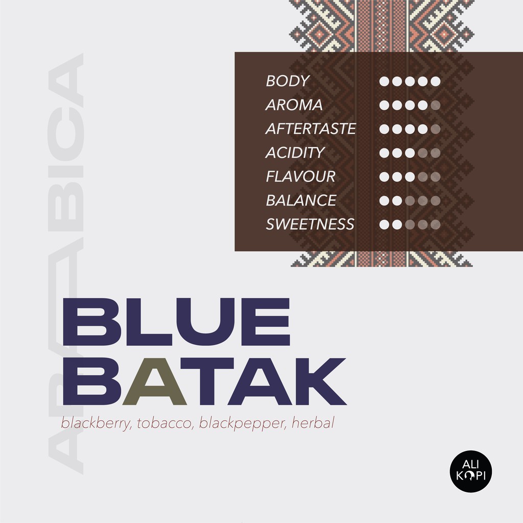 

Kopi Arabica Blue Batak 500 gram (Biji/Bubuk)