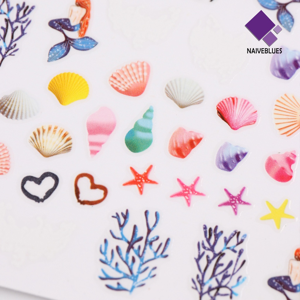 Naiveblue Stiker Kuku Motif Kartun Anti Air / Pudar Untuk Nail Art