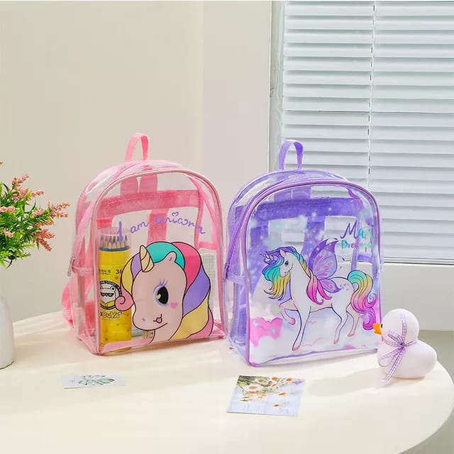 Tas Ransel Anak Transparan - Ransel Anak Prempuan Imut kartun - Tas Sekolah Putri Taman Kanak-Kanak